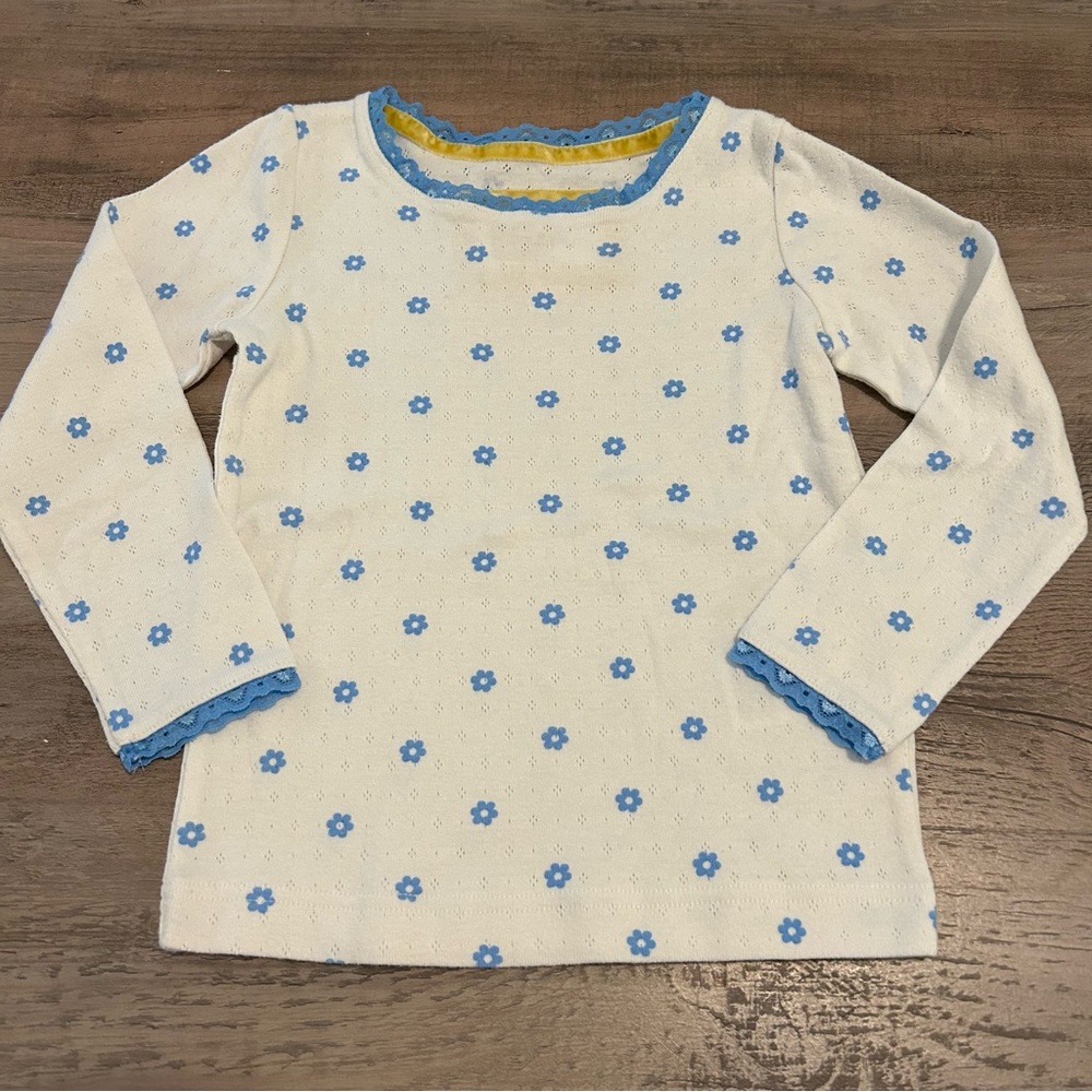 Mini Boden Soft Pointelle Top Size 4-5 EUC
